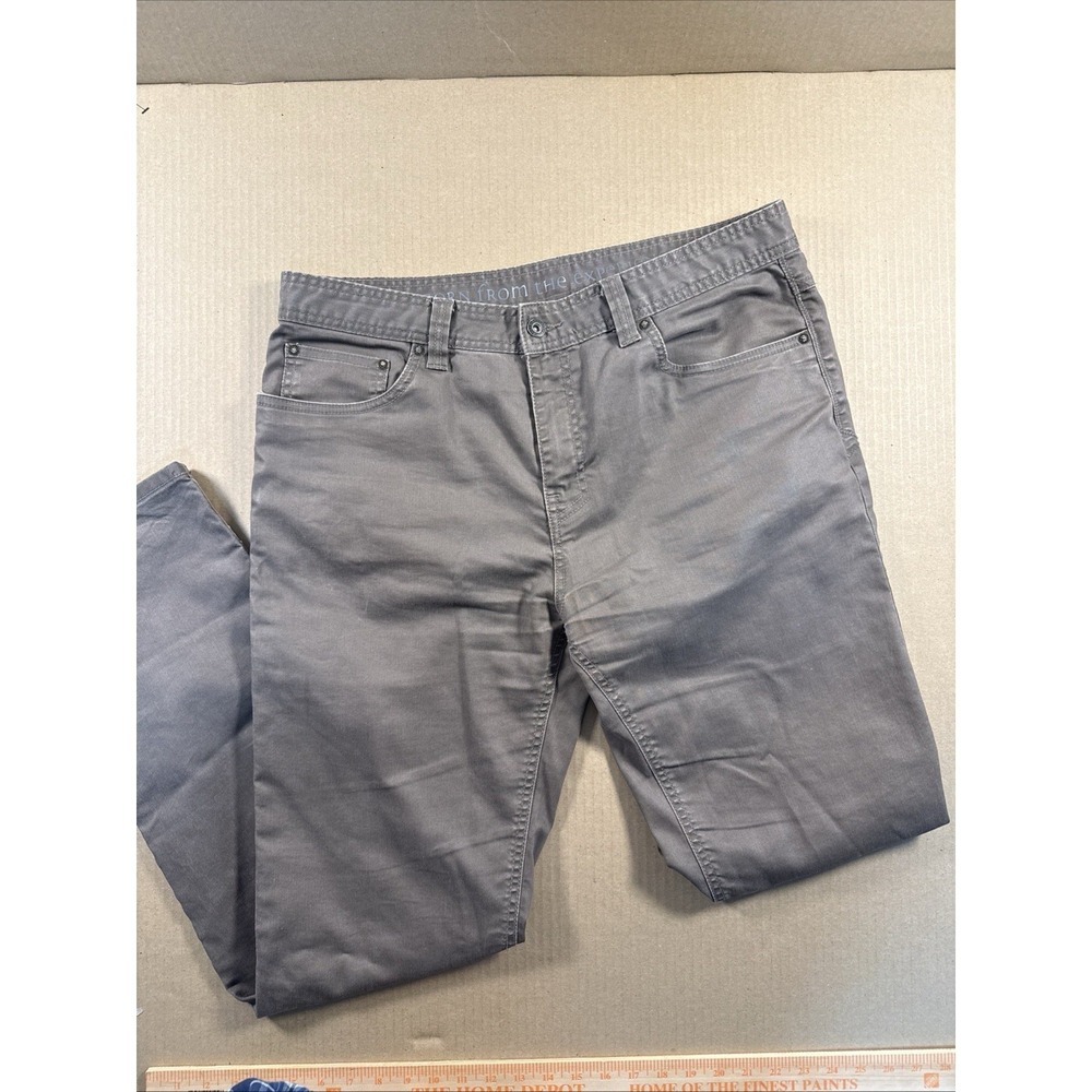 Prana Jeans Men's 36x34 Gray Slim Fit Straight Stretch Casual Outdoor